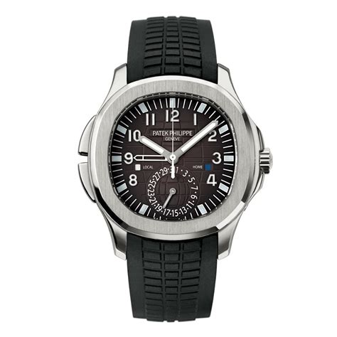 patek philippe aquanaut travel time 5164a-001|patek philippe aquanaut white strap.